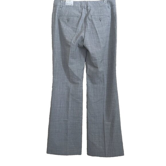 Express The Editor Flare Leg Pants Size 6 Gray Low Rise NWT Office Stretch - Picture 2 of 10